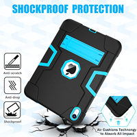 Housse de protection robuste pour tablette avec béquille pliable, étui hybride 3 couches pour iPad 10e génération A16 Air Pro Mini 9.7 10.2 11 13 pouces