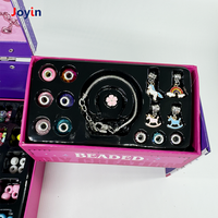 Kit de fabrication de bracelet à breloques pour filles avec boîte de rangement à compartiment licorne, kit de fabrication de bijoux artisanat perles cadeaux jouet pour filles