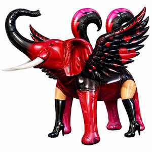Elefante Inflable Gigante de Nuevo Diseño Multicolor Mutante y Elefante Inflable Personalizado con Tacones Altos para Adultos - Product Image 4