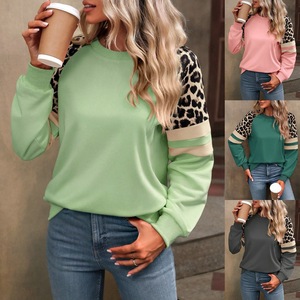 <span class=keywords><strong>Felpa</strong></span> da donna foderata invernale con stampa <span class=keywords><strong>leopardata</strong></span>, colorblock, a maniche lunghe e vestibilità ampia - Product Image 2