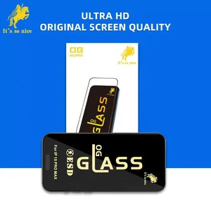 Venta al por mayor 9h 2.5D OG Protector de pantalla de vidrio para Samsung para <span class=keywords><strong>iPhone</strong></span> 15 14 13 12 16 Pro Max Og Protector de pantalla de vidrio templado - Product Image 4