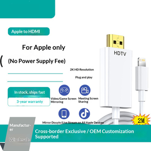 Câble de conversion <span class=keywords><strong>AV</strong></span> pour la mise en miroir de l'écran, aucune alimentation externe nécessaire, haute définition, compatible avec [Appareils Spécifiques] - Product Image 1