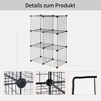 Étagères cubes de rangement en fil métallique DIY, empilables et pliables, multifonctionnelles, durables, grande capacité, pour la maison, la cuisine, le salon, les chaussures