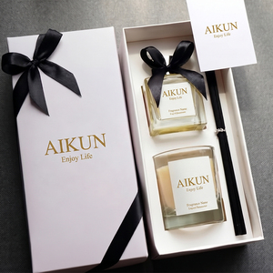 Diffuseur de parfum en cire de soja de luxe en gros de l'usine AIKUN, ensemble de bougies parfumées pour la décoration de la salle de bain, de la cuisine et du bureau - Product Image 3