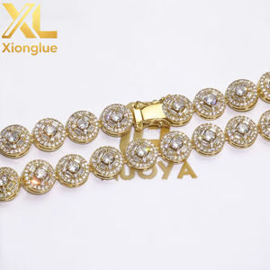 European American Fashion Versatile Zircon Cuban <b>Chain</b> Necklace for Unisex 18K Gold Plated <b>Copper</b> 18 Inches Cool Street Style - Product Image 6