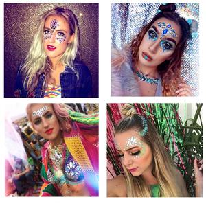 Sein bijou autocollant poitrine gemme paillettes strass <span class=keywords><strong>tatouage</strong></span> <span class=keywords><strong>temporaire</strong></span> décoration bijoux corps Art décor pâte pour cristal Festival - Product Image 6