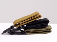 Ceinture courte en sangle de polyester tactique professionnelle avec boucle, pour la randonnée et porte-clés