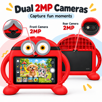 Tablet PC Android 7 Inci untuk Anak, Quad Core, Tablet Edukasi dengan Casing Kartun dan Kamera Ganda