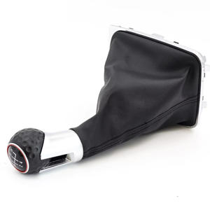 Perilla de cambio automático, cubierta de botas de cuero, perilla de cambio de marchas negra con cubierta antipolvo para VW <span class=keywords><strong>Golf</strong></span> <span class=keywords><strong>7</strong></span> A7 MK7 para GTI GTD - Product Image 2