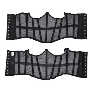 Modern Minimalist Mesh Underbust <b>Corset</b> Steel Boned Waist Cincher <b>Belt</b> Transparent Body Shaper for Women - Product Image 1