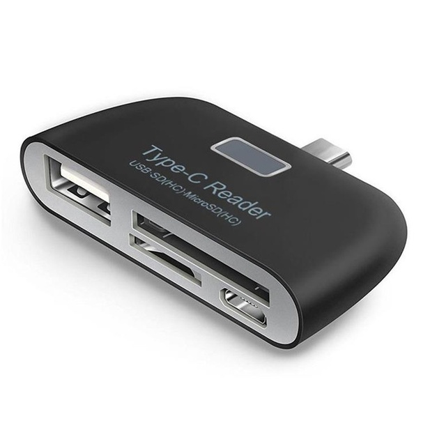 USB 3.1 Type C OTG USB TF SD MMC Micro USB Charging Card Reader COMBO HUB Adapter Support Phone and PC