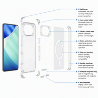 Nouvelle coque magnétique transparente HD antichoc pour iPhone 18 Fold avec anneau magnétique intégré, anti-chute, anti-rayures, protection pare-chocs
