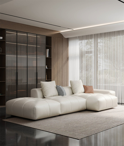 Mufang Grand <span class=keywords><strong>ensemble</strong></span> de canapés modulables <span class=keywords><strong>Sergio</strong></span> Bicego Pixel Soft Tufty Meubles en cuir véritable haute couture pour hôtels et villas - Product Image 1