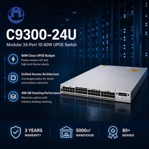 สวิตช์จัดการองค์กรแบบ StackWise รุ่น New Network Essentials Catalyst C9300-24U 24 พอร์ต Gigabit UPOE Modular Uplink - Product Image 1