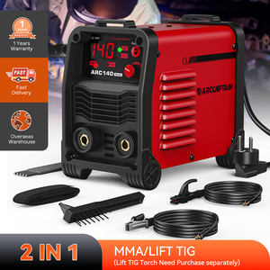 ARCCAPTAIN Poste à souder onduleur standard européen 2 en 1 <span class=keywords><strong>MMA</strong></span>/LIFT TIG 140A 230V Mini portable avec affichage numérique LED - Product Image 1