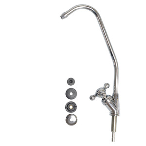 Grifo de cuello de cisne de 2 puntos y 3 vías, accesorio metálico para purificador de agua de cocina, conector de tuberías - Product Image 4