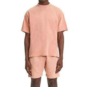 Custom Men's Fashion Oversized Knitted <b>Letter</b> Pattern Heavyweight T-Shirt High Quality 100% Cotton Streetwear - Product Image 2