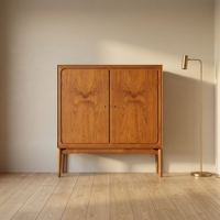 Commode minimaliste en bois massif pour grande chambre, meuble de rangement moderne et simple avec bureau intégré