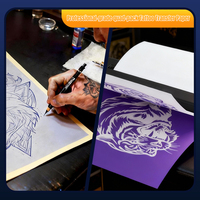 Papier thermique pour pochoirs de tatouage, idéal pour la conception et le traçage en studio d'art corporel