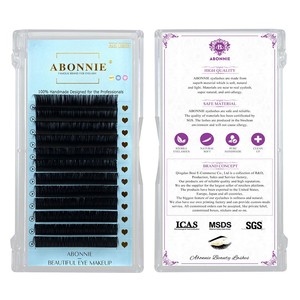 Extensiones de Pestañas Individuales Abonnie D Curl 8-25mm, Naturales y Suaves para Uso Profesional - Product Image 5