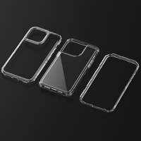 Coque de téléphone transparente en TPU avec coussin d'air renforcé aux coins pour absorption des chocs pour iPhone 16 13 12 Mini 14 15 Pro Max SE