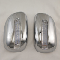 Cubierta de Espejo Retrovisor Trasero Plateada de Lujo MARCAN para PROBOX Modelo 8183 2005-2016, ABS Cromado con Luz LED de Clip