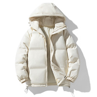 2025 automne hiver à la mode Style coréen coton veste pour femmes hommes manteau décontracté couleur unie en vrac épaissi uni teint