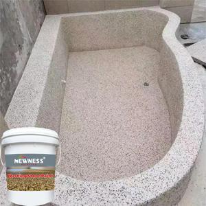 Revêtement liquide en pierre lavée à la résine pour murs et sols, construction simple pour piscines et peinture routière - Product Image 1