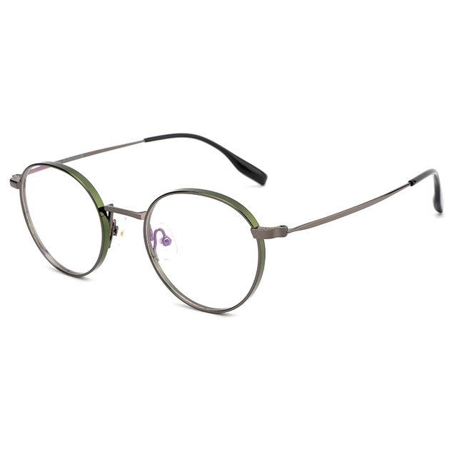 Newest Retro Round Pure Titanium Gold No Prescription Vintage Optical Glasses Frames for Ladies Men