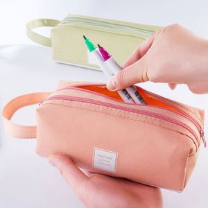 Children's Soft <b>Canvas</b> Zipper Pencil Case & Pen <b>Box</b> Digital Printing Custom Logo Multi-Colored Options for School Use - Product Image 3