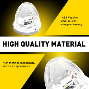 ไฟ LED แสดงสถานะ 2 ชิ้น 12V 24V รูปทรงแตงโม สีขาว กระพริบ สำหรับรถบรรทุก รถพ่วง ไฟเลี้ยวข้างทรงกลม - Product Image 5