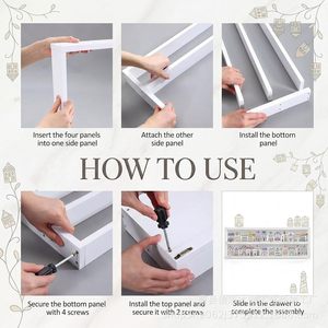 White Double Layer Wooden <b>Wall</b> Shelf 2 Tier <b>Hanging</b> <b>Storage</b> Display Rack For Kitchen Decorative Use - Product Image 4
