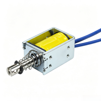 Électroaimant solénoïde DC à faible puissance, type push-pull, 12V 24V, actionneur à économie d'énergie