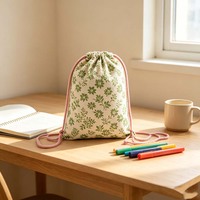 Sac à cordon en toile de coton naturel avec logo personnalisé, vente en gros, sac à dos vierge en toile, sac de rangement pour étudiants, école, sport