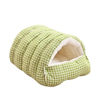 Niche pour animaux de compagnie en polyester, la plus vendue, chaude pour l'hiver, fermée, lit pour chien toutes saisons, niche pour petit chien, amovible, lavable, nid pour chat, utilisation intérieure