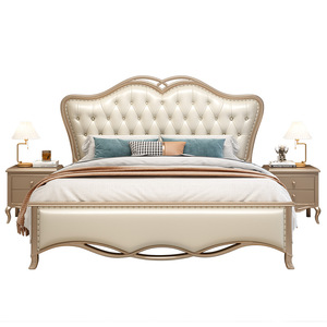 Juego de Muebles de Dormitorio con <span class=keywords><strong>Cama</strong></span> <span class=keywords><strong>Continental</strong></span> Doble Queen Size, Color Oro Champán, con Almacenamiento - Product Image 2