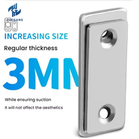 Loquet de porte magnétique ultra-mince matériel d'armoire en acier pour cuisine salon placard extérieur fonction muette pour usage domestique