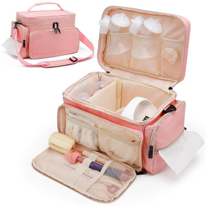 Sac de rangement pour tire-lait de voyage en tissu Oxford pour femme avec fermeture éclair - Compartiment pour pièces supplémentaires imperméable Toutes saisons - Product Image 6