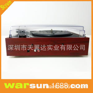 Phonographe rétro avec fonction d'enregistrement USB et cassette, tourne-disque en bois pour usage domestique - Product Image 3