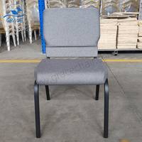 Sillas de Iglesia Apilables Modernas con Asiento Acolchado de Acero, Muebles de Teatro para Exteriores, Bancos Interconectados para Comedor de Hotel