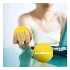 Balle anti-stress en mousse PU personnalisée avec design compressible et logo personnalisé - Cadeau promotionnel, jouet de relaxation pour le bureau - Product Image 2