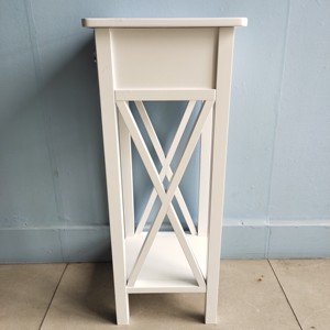 Classical Elegant Bedsid Cabinet Bedroom Night Stand Bedside <strong>Table</strong> with 1 Drawers <strong>Side</strong> <strong>Table</strong> <strong>White</strong> - Product Image 5