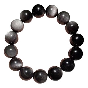 Bán Buôn Tự Nhiên Bạc Obsidian Đính Cườm Vòng Đeo Tay Hợp Thời Trang Cat Eye Pha Lê <span class=keywords><strong>Bangle</strong></span> Người Đàn Ông Phụ Nữ Vàng Bạc Obsidian Vài Vòng Đeo Tay - Product Image 2