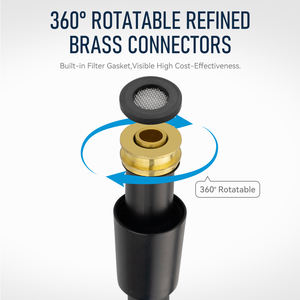 خرطوم دش PVC مرن حديث خرطوم سباكة للحمام خرطوم أسود غير لامع خرطوم دش عالي الضغط - Product Image 2