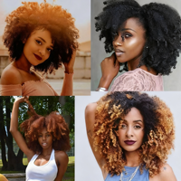 Cheveux synthétiques doux pré-étirés Yaki Afro Kinky Twist Marley pour tresses avec double trame machine