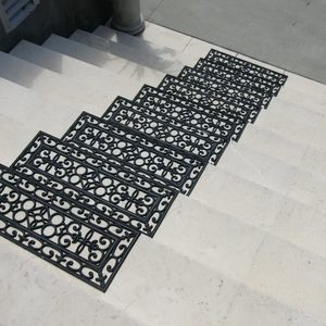 <span class=keywords><strong>Tapis</strong></span> de sol pour marches d'<span class=keywords><strong>escalier</strong></span> en caoutchouc recyclé, <span class=keywords><strong>antidérapant</strong></span> et imperméable, 3 pièces - Product Image 5
