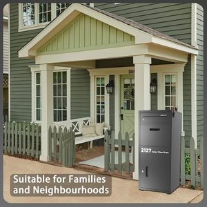 Lớn tùy chỉnh địa chỉ Sticker ngoài trời bưu kiện thả hộp khóa chống trộm bưu kiện Hộp Thư màu đen cho nhà - Product Image 3