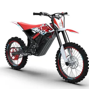 Factory hot sale popular red adult 74v electric dirtbike off-road dirt motorcycles