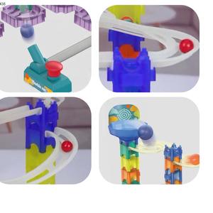 Juego de carreras de mármol, juguetes educativos para niños, creativos, Diy, pista de laberinto, Rodante, montaje Diy, juguetes de ladrillo, juegos de bloques de construcción - Product Image 4