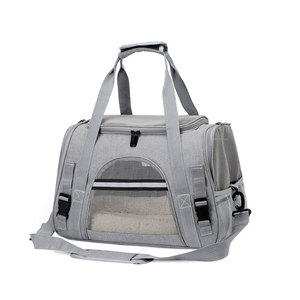 Bolsa de transporte plegable y portátil para mascotas, duradera, expandible, aprobada por aerolíneas, para gatos, perros y otros animales, ideal para viajes. - Product Image 2